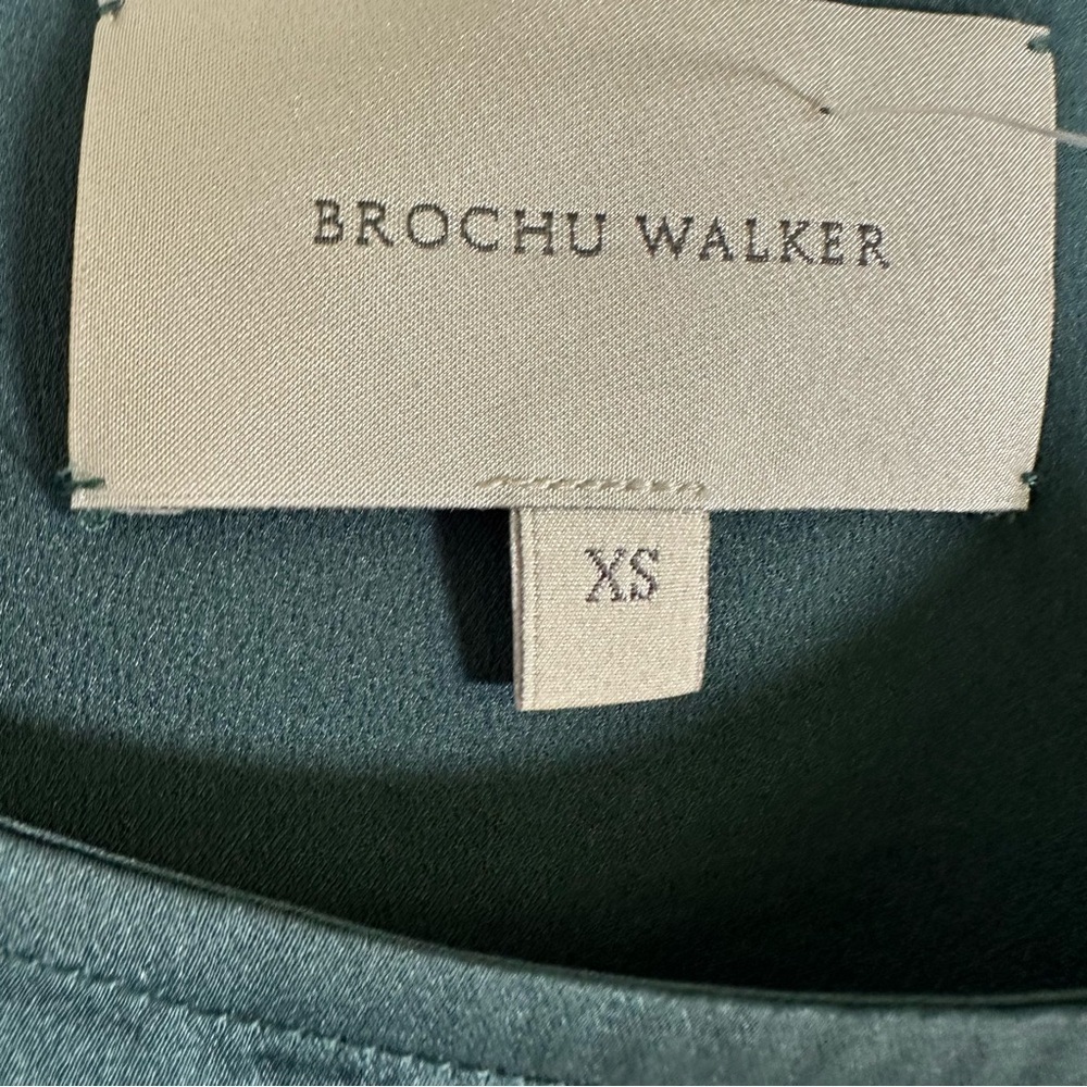 NWT $268 Brochu Walker The Dallas Blouse Alpine Teal Top Size XS ** read - Picture 7 of 12